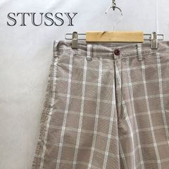 STUSSY ステューシー ハーフパンツ 31インチ チェック ウエスト76cm チェック 短パン メンズ