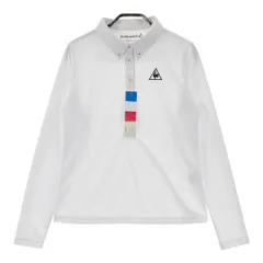 サイズ：L LE COQ GOLF ルコックゴルフ  長袖ポロシャツ ボタンダウン  ホワイト系 [240101451700] ゴルフウェア レディース ストスト