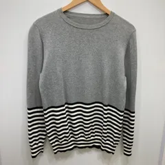 uniform experiment SOPH. ソフ HEM BORDER CREW NECK KNIT サイズ2 グレー ブラック ホワイト 白黒 UE-160094 ボーダーニットのサムネイル