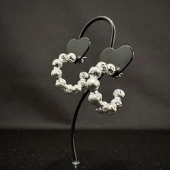 ラウンドボール　メタルピアス　シルバー