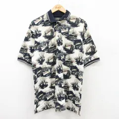 XL/古着 半袖 ポロ シャツ メンズ 90s 船 コットン ベージュ他 カーキ 25jun05 中古 トップス