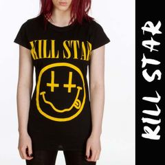 UKよりロックでオチャメなブランドKILL STAR ニルバーナ・パロディー Ｔシャツ ロックtシャツ ロックファッション レディース ロック パンクテイスト