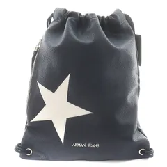 アルマーニ ジーンズ ARMANI JEANS リュックサック デイパック 星 スター フェイクレザー 紺 ネイビー /AN11のサムネイル