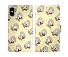 [iPhone12 Pro Max] iPhone16 ケース スカラー スマホケース 手帳型 iPhone16 Pro ケース アイフォン16 15 14 13 12 11 スマホカバー 全機種対応 手帳 ScoLar バケット フランスパン おじさん 総柄