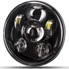 【人気商品】ハーレーオートバイク用 LEDヘッドライト 5.75インチ プロジェクター ブラック SKTYANTS hi/lo