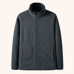 フリースジャケット ブルゾン メンズ 2type フーディ 立ち襟 両面着用 リバーシブル フリース 無地 アウター ボアジャケット モコモコ ジャンパー 立ち襟 防寒 保温 ユニセックス 秋 冬 ジャケット HfTE524