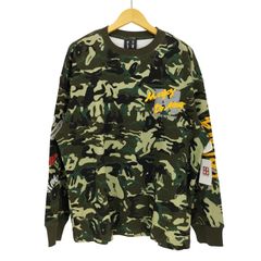 ミスターエンジョイダマネー MR ENJOY DA MONEY MEDM 迷彩 発砲プリント サーマルワッフルTシャツ メンズ JPN：XL 