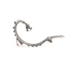 ピアス イヤリング 片耳用 アンティーク調 ドラゴンピアス ゴスパンク メタル 龍 イヤラップピアス シルバー ドラゴンイヤーフックピアス 龍 竜 大きい コスプレ スタッドピアス シンプル 人気 イヤリング スタッドピアスカップル 誕生日 記念日 プレゼント