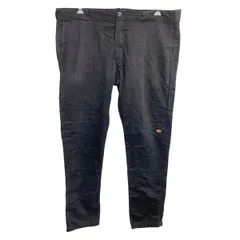 Dickies ワークパンツ W42 ディッキーズ スキニーストレート ダブルニー ブラック 古着卸 アメリカ仕入 2503-74