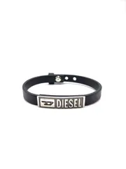 ディーゼル DIESEL ロゴ ID プレート レザー ブレスレット メンズ 表記無 のサムネイル