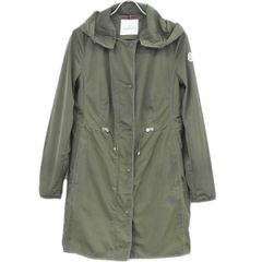 本物 モンクレール MONCLER フード付き モッズコート ロングコート コート アウター ポリエステル カーキ レディース 衣類 洋服 中古 【フォロー割】
