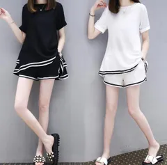 上下セット 夏 薄手 セットアップ 半袖 パンツスーツ　無地　カジュアル　ルームウェア パジャマ 上下セット レディース 部屋着 おしゃれ かわいい 可愛い 女性 ズボン ショートパンツ 寝巻き セット ルームパンツ 2点セット　夏　薄手半袖　パンツスーツ