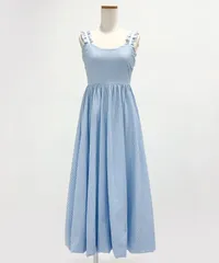 夢展望公式 [新品未使用] ギンガムバルーンジャンスカ [ロング　ライトブルー] 他カラー別ページ有  ワンピース その他ワンピース（キャミソール・ベアトップ） 535481-05