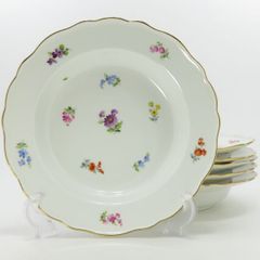 マイセン プレート■散らし小花 スキャタードフラワー 23.5cm 6枚セット