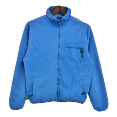 80年代 USA製 patagonia パタゴニア フリースジャケット アウトドア ライトブルー (レディース 12) 中古 古着 R8338