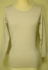 【秋冬クリアランス、送料無料！】【裏起毛、発熱繊維！】レディス　暖か裏起毛＆発熱素材　クルーネック　長袖　Tシャツ＜ベージュ：Ｍ・L・２L＞7930【暖かアイテム】【オン＆オフ兼用】吸湿発熱・保温・吸汗速乾・ストレッチ、ロンT