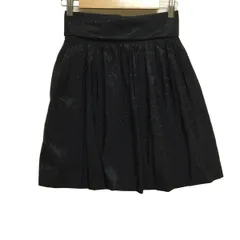 FRAY I.D(フレイアイディー) スカート サイズ1 S レディース - 黒×グリーン ひざ丈/ドット柄