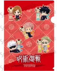 【中古】クリアファイル 集合(こけし) A4クリアファイル 「呪術廻戦」東北限定