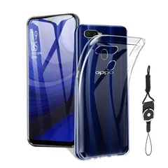 For OPPO AX7 ケース TPU For OPPO AX7 対応 透明保護ソフト シリコンケース 薄型 上質TPU 耐衝撃 黄変防止 汚れ防止 耐水 防指紋 散熱加工の超薄型 ケース 携帯ストラップ 付属 For OPPO AX7 専用保護カバー【のサムネイル