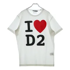 DSQUARED2 ディースクエアード フロントプリント 半袖Tシャツ カットソー ホワイト S74GD0764 DSQUARED2 (ディースクエアード) フロントプリント 半袖Tシャツ