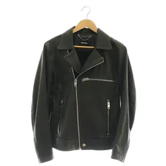 ディーゼル DIESEL レザーダブルライダースジャケット ジップアップ S ブラック /DO ■OS