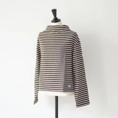 ORCIVAL | CLN BOTTLE NECK LONG SLEEVE P.O. (bromine x ecru) size 1 | オーシバル ボートネック プルオーバー 長袖