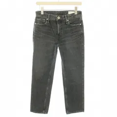 アッパーハイツ upper hights ザ リップスティック THE LIPSTICK デニムパンツ ジーンズ ジップフライ ダメージ加工 23 XS 黒 ブラック /YT