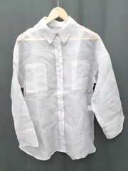 ◇ ⊂ Heather ヘザー 長袖 シアー シャツ ブラウス サイズF グレー レディース P  【1409250042829】