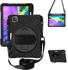 【人気商品】子供 ハード 防塵 キッズ 仕事用 保護 アイパッド 頑丈 シリコン プロ 傷つけ防止 回転 11 11 ショルダーストラップ カバー 肩掛けー ハンドストラップ モデル：A2228 スタンド 衝撃吸収 / 耐衝撃 ペン収納 A2231 SIBEI