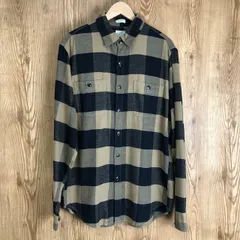 J CREW ジェイクルー コットン ネルシャツ 長袖 ロングスリーブ チェックシャツ ブラウン×ブラック ブロックチェック メンズ Mサイズ  ストリート アメカジ 古着 e24061612のサムネイル