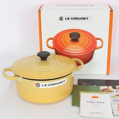 【新品】ル・クルーゼ シグニチャー ココット・ロンド 22cm クインスイエロー 25177-22-41 ホーロー 両手鍋 LE CREUSET 本体