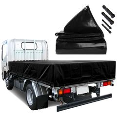 軽トラック用 日焼け防止 PVC帆布 (黒 580ｇ/㎡ 防水仕樣 エステル帆布 荷台カバー 2.4m*3.6m) 防水シート 荷台シート KUKUAN
