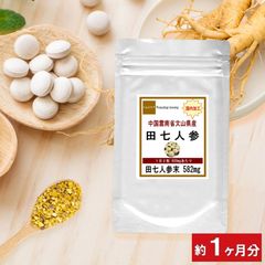 田七人参 メンズ サプリ 60粒 (約１ヶ月分) でんしちにんじん 中国雲南省産 有機栽培 天然 中国伝来薬草 生薬 田七 サポニン フラボノイド ビタミン たんぱく質 アミノ酸 美容 男性 女性 ギフト 通販 健康 プレゼント