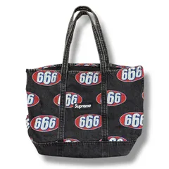 最終値下げsupreme 17ss 666 デニムトートバッグ Supreme - 【最終価格】Supreme 17ss black denim tote 666の