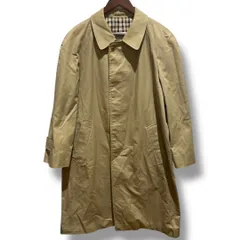 アクアスキュータム Aquascutum ステンカラーコート 裏地チェック バックスリット バルマカーンコート チェック柄ライナー メンズ 春 ゴーゴー古着久喜倉庫店 48 No.470