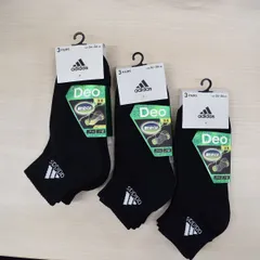 靴下 まとめ売り お買い得 9足 (3足×3セット) adidas 24～26㎝ 消臭 6 ＜新品＞