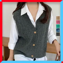 新品 レディース Vネックニットベスト 無地 レトロカジュアル 通学 春秋冬 【送料無料】