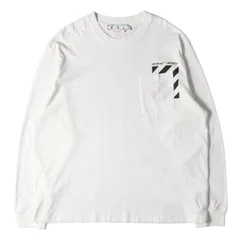 OFF-WHITE オフホワイト Tシャツ サイズ:XXL 22SS ロゴプリント ロングスリーブ ポケット クルーネック Tシャツ DIAG PKT SKATE L/S TEE ホワイト 白 トップス カットソー 長袖のサムネイル
