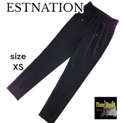 【美品】ESTNATION エストネーション ウールストレッチドロストパンツ ブラック 黒色 サイズ34 レディース