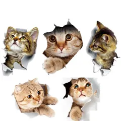 猫 ウォールステッカー　シール インテリア 可愛い　壁　アクセント　大型　3Dのサムネイル