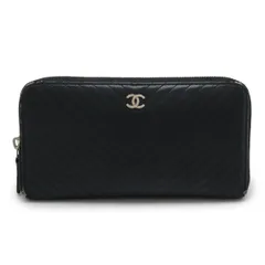 CHANEL シャネル Vステッチ シェブロン ココマーク ラウンドファスナー  