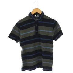 バーニーズニューヨーク BARNEYS NEW YORK ボーダーポロシャツ カットソー M 紺 青 グレー /CX ■OS ■GY48のサムネイル