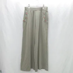 ◇ Θ Kanna カンナ ウエストゴム イージー ワイドパンツ サイズM～L カーキ レディース E  【1506130004318】