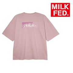 ミルクフェド tシャツ Tシャツ milkfed MILKFED MELT BAR WIDE S/S TEE 103242011018 レディース ライトピンク ピンク ティーシャツ ブランド ティシャツ 丸首 クルーネック おしゃれ 可愛い ロゴ