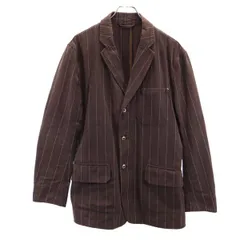 ポールスミスジーンズ ストライプ柄 テーラードジャケット L ブラウン Paul Smith JEANS メンズ 【中古】  【231006】