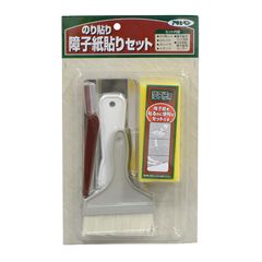 障子紙用 アサヒペン のり貼り 障子紙貼りセット No.945 のり貼りの障子紙を貼るのに必要な道具セット 6点セット