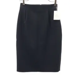 未使用 UNITED ARROWS ユナイテッドアローズ 日本製 ミモレ丈 タイトスカート 36 チャコールネイビー レディース 古着