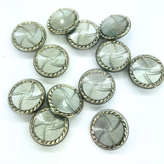 【特価】手芸　ボタン　グレー　約15mm　12個まとめ売り※