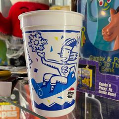 Pizza Hut / 90's Plastic Cup for Kids snow man designタンブラー Vintage ピザハット