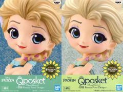 [중고] 피규어 전 2종 세트 [아나와 눈의 여왕 엘사의 서프라이즈] Q posket-Elsa Frozen Fever Designe-